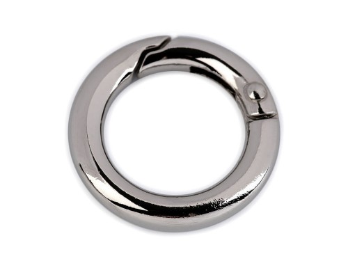 Karabińczyk okrągły  kółko na klucze Ø18 mm  nikiel.jpg