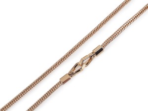 Łańcuszek do torebki z karabińczykiem długość 120 cm - różowe złoto