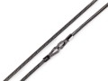 Łańcuszek do torebki z karabińczykiem długość 120 cm czarny nikiel.jpg