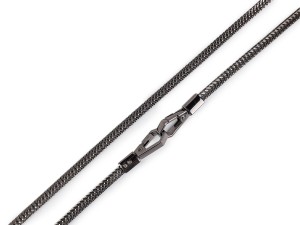 Łańcuszek do torebki z karabińczykiem długość 120 cm - czarny nikiel