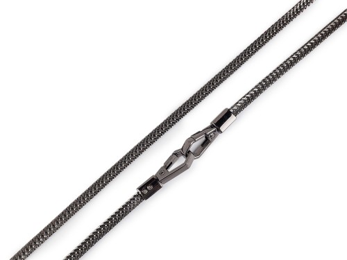 Łańcuszek do torebki z karabińczykiem długość 120 cm czarny nikiel.jpg