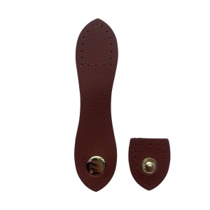 Zapięcie skórzane zatrzaskowe 11 cm Brązowe