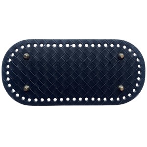 Dno do torby z ekoskóry z nóżkami 22x10 cm Czarne